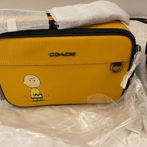 NWT! COACH X PEANUTS GRAHAM CROSSBODY WITH CHARLIE BROWN